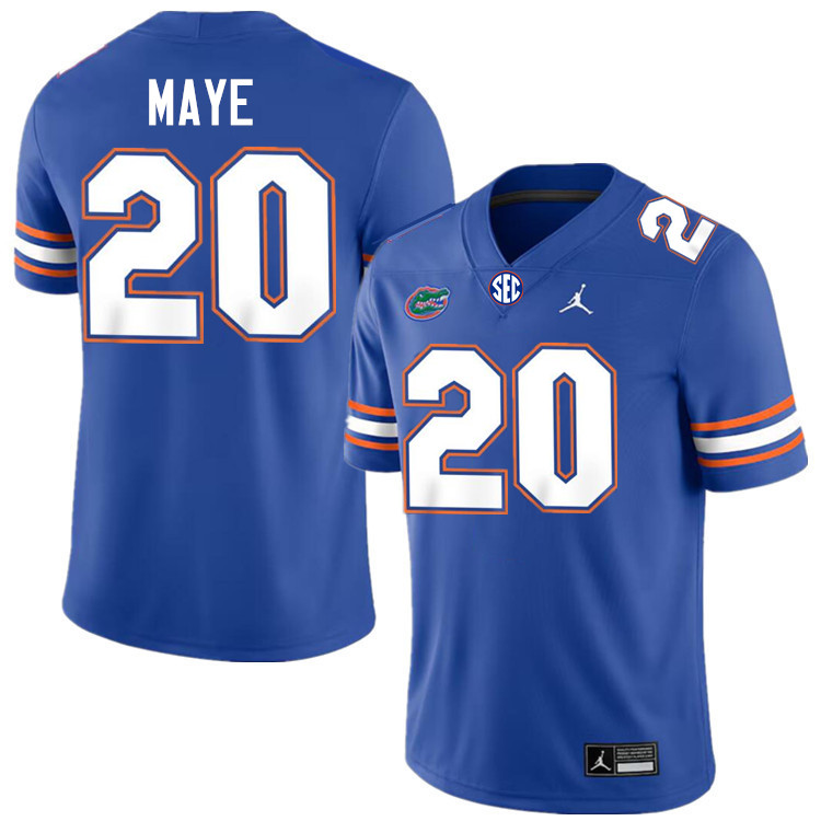 Marcus Maye Florida Jersey,Florida Gators #20 Marcus Maye Jersey Youth Uniforms-Royal